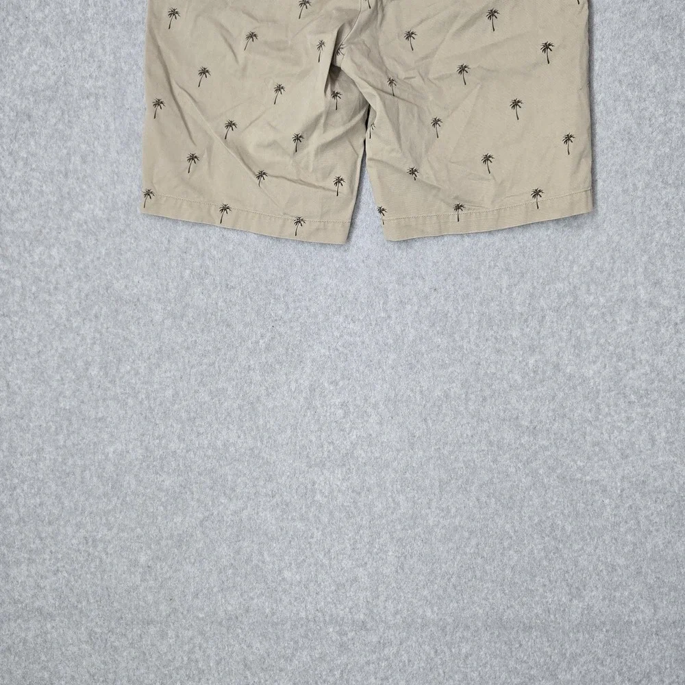 Banana Republic Men Shorts 32 Khaki Emerson Chino‎ Twill Palm Trees